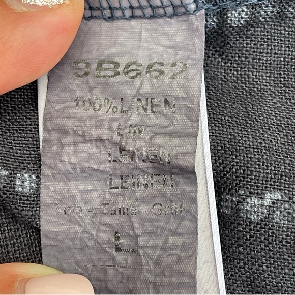 Piazza Del Tempio Navy Linen Maxi dress L - Picture 8 of 9